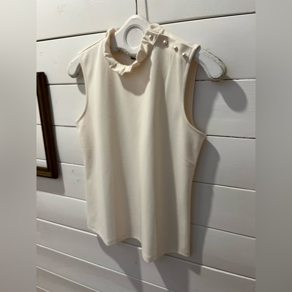 ANN TAYLOR Sleeveless Ruffle Top – Size S - Picture 8 of 8